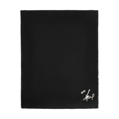 Женский вязаный шарф Karl Lagerfeld Paris 1159832918 (Черный One size)