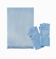 Вязаный комплект Calvin Klein набор шарф и перчатки 1159778581 (Голубой, One size)