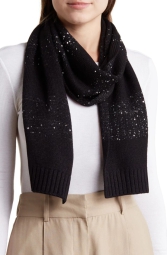Жіночий шарф Michael Kors з паєтками 1159794188 (Чорний, One size)