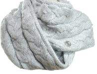 Женский вязаный шарф-хомут Michael Kors 1159798128 (Серый, One size)