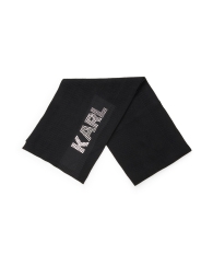 Женский вязаный шарф Karl Lagerfeld Paris 1159804250 (Черный, One size)