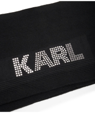 Женский вязаный шарф Karl Lagerfeld Paris 1159804250 (Черный, One size)