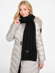 В'язаний шарф Guess з логотипом 1159826977 (Чорний One size)