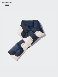 Утеплений шарф Uniqlo, що складається, з підкладкою 1159828097 (Синій One size)