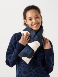 Утеплений шарф Uniqlo, що складається, з підкладкою 1159828097 (Синій One size)