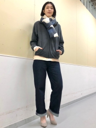 Утеплений шарф Uniqlo, що складається, з підкладкою 1159828097 (Синій One size)