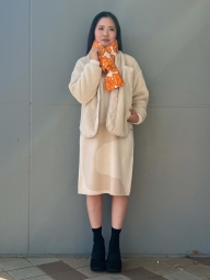 Утепленный складывающийся шарф Uniqlo с подкладкой 1159829929 (Оранжевый One size)