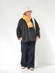 Утепленный складывающийся шарф Uniqlo с подкладкой 1159829929 (Оранжевый One size)