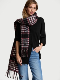 Теплый женский шарф Victoria's Secret 1159830057 (Черный One size)