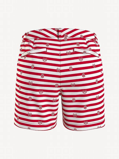 Женские шорты Tommy Hilfiger в полоску 1159779516 (Белый/Красный, 4)