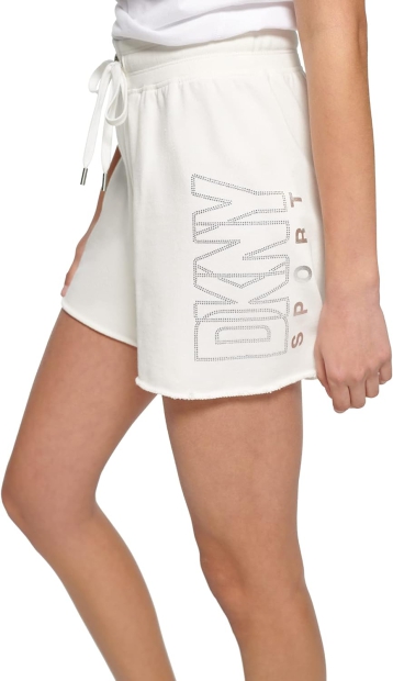 Женские спортивные шорты DKNY со стразами 1159807255 (Белый, XL)