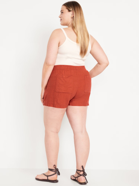 Жіночі шорти льняні Old Navy 1159836159 (Помаранчевий XL)