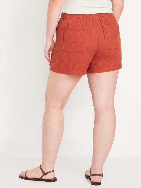 Жіночі шорти льняні Old Navy 1159836159 (Помаранчевий XL)