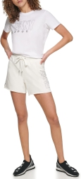 Женские спортивные шорты DKNY со стразами 1159807255 (Белый, XL)