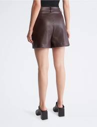 Женские шорты из экокожи Calvin Klein 1159808203 (Коричневый, 8)