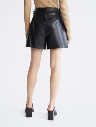 Женские шорты из экокожи Calvin Klein 1159808689 (Черный, 6)
