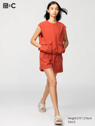 Жіночі шорти UNIQLO з кишенями 1159835430 (Помаранчевий S)