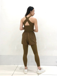 Женские шорты UNIQLO с карманами 1159835431 (Коричневый S)