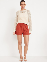 Жіночі шорти льняні Old Navy 1159836159 (Помаранчевий XL)