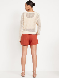 Жіночі шорти льняні Old Navy 1159836159 (Помаранчевий XL)