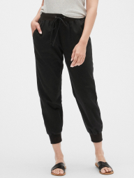 Летние штаны джоггеры GAP прогулочные брюки art122956 (Черный, размер XL)