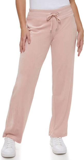 Женские велюровые брюки Calvin Klein широкие штаны 1159780639 (Розовый, 2X)