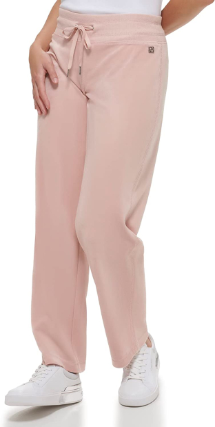 Женские велюровые брюки Calvin Klein широкие штаны 1159780639 (Розовый, 2X)