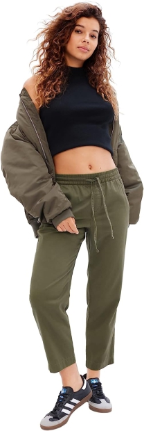 Женские штаны GAP на завязках 1159803728 (Зеленый, L)
