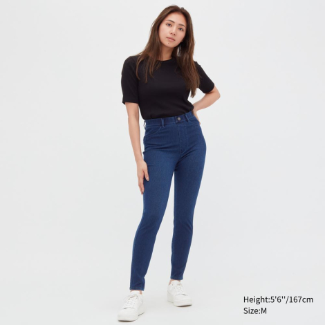 Женские джеггинсы UNIQLO 1159786379 (Синий, S)