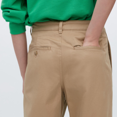 Женские широкие штаны UNIQLO 1159786652 (Бежевый, 27)