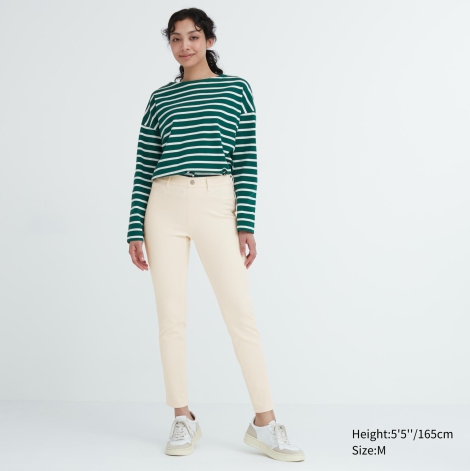 Женские джеггинсы UNIQLO лосины 1159804653 (Молочный, L)