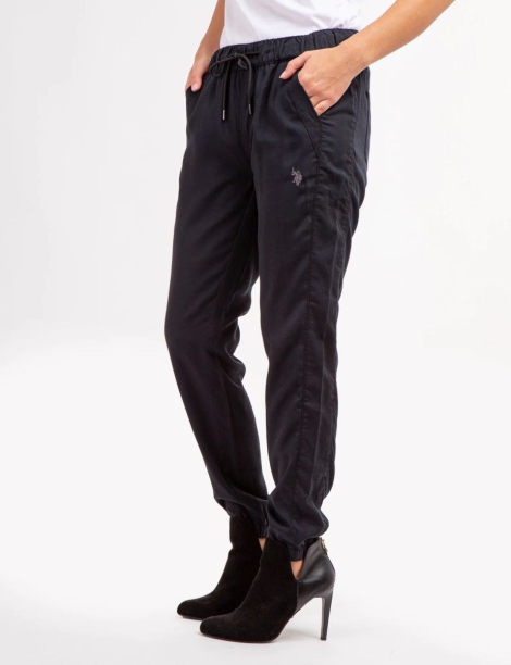 Женские штаны U.S. Polo Assn джоггеры 1159804009 (Черный, M)