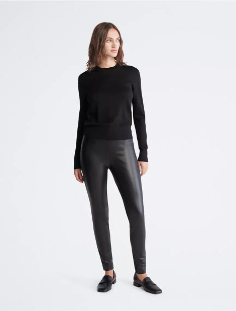 Штани Calvin Klein з екошкіри 1159808192 (Чорний, XL)