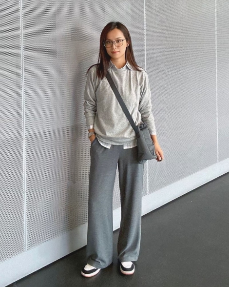Мягкие штаны с начесом UNIQLO 1159817261 (Серый M)