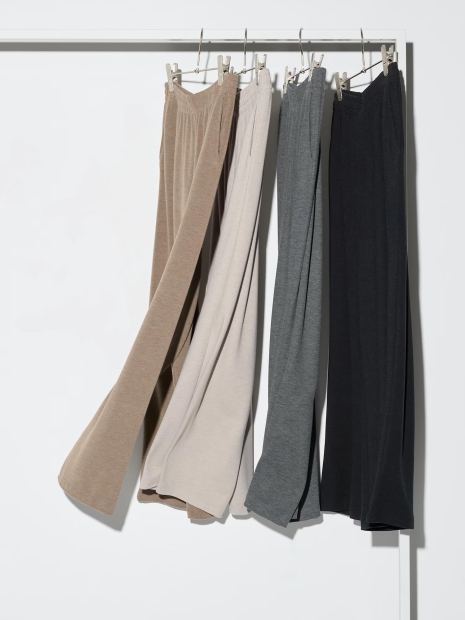 Женские широкие штаны UNIQLO 1159820617 (Коричневый XXL)