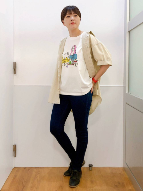 Женские джеггинсы UNIQLO 1159832468 (Синий XL)