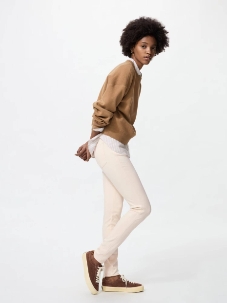 Женские штаны UNIQLO джеггинсы 1159832574 (Молочный M)