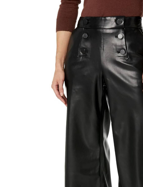 Женские брюки Karl Lagerfeld Paris из искусственной кожи 1159833557 (Черный 10)