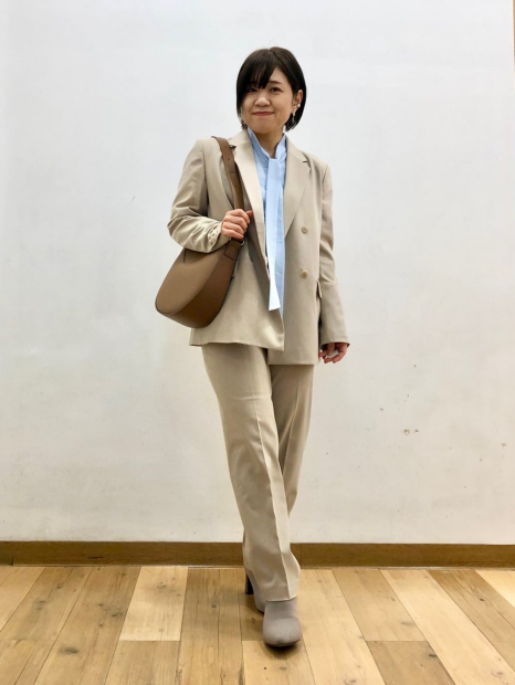 Эластичные брюки UNIQLO 1159835142 (Бежевый M)