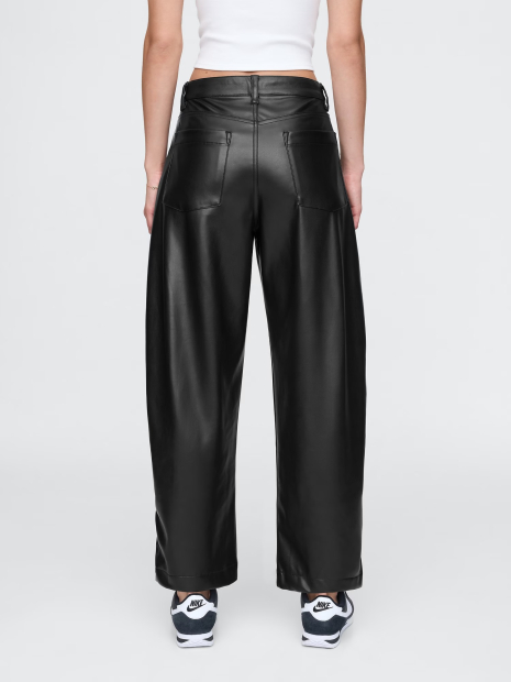Штаны GAP из экокожи 1159835449 (Черный 4)
