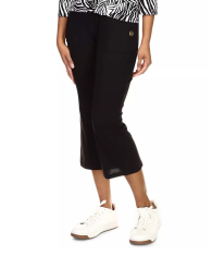 Женские укороченные штаны Michael Kors с логотипом 1159783153 (Черный, XS)