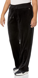 Женские велюровые брюки Calvin Klein широкие штаны 1159783882 (Черный, 0X)