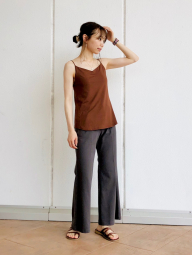 Женские расклешенные брюки UNIQLO штаны 1159785136 (Серый, L)