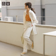 Стильные брюки UNIQLO 1159786847 (Белый, 32)