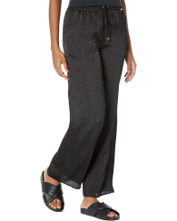 Женские легкие брюки Michael Kors широкие штаны с принтом 1159787350 (Черный, 3X)