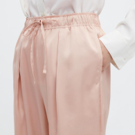 Атласные брюки с драпировкой UNIQLO джоггеры 1159790934 (Розовый, XL)