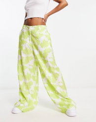 Женские легкие штаны Armani Exchange с принтом 1159800174 (Зеленый, 8)