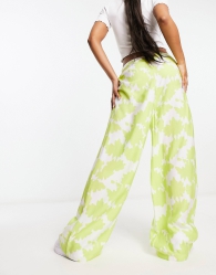 Женские легкие штаны Armani Exchange с принтом 1159800174 (Зеленый, 8)