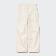 Женские широкие штаны UNIQLO с накладными карманами 1159798349 (Молочный, S)