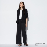 Женские плиссированные брюки UNIQLO штаны 1159805015 (Черный, S)